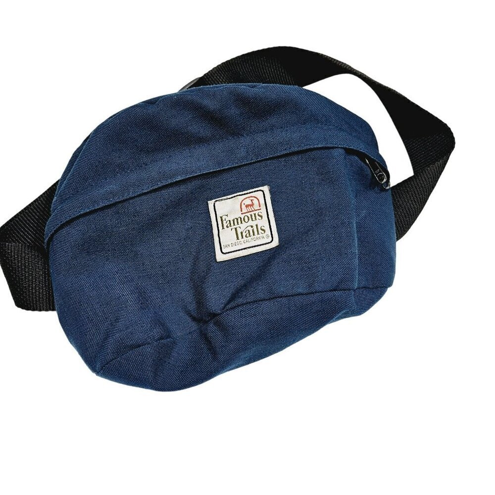 Vintage Famous Trails San‎ Diego, California Navy Blue Waist Bag Fanny Pack